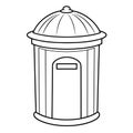 Modern bin outline icon in vector format for clean environment designs Royalty Free Stock Photo