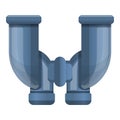 Modern binoculars icon, cartoon style Royalty Free Stock Photo