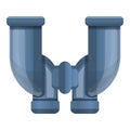 Modern binoculars icon, cartoon style