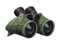 modern binoculars lens in on isolated object