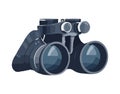 modern binoculars, metal and glass design