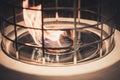 Modern bio fireplot fireplace on ethanol gas. Flame gas stove cl