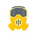 Modern biohazard mask icon flat isolated vector Royalty Free Stock Photo