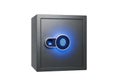 Modern biometric safe with glowing fingerprint scanner for ultimate security Royalty Free Stock Photo