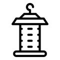 Modern bird feeder icon, outline style