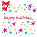 Modern birthday greeting card design Royalty Free Stock Photo