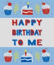 Modern birthday vector concept illustration