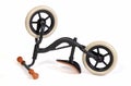 Modern black balace bike for a small child, isolated Royalty Free Stock Photo