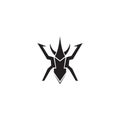 Modern black beetle shape logo symbol icon vector graphic design illustration idea creative Royalty Free Stock Photo