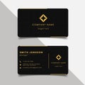 Modern black business card template design
