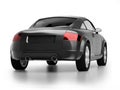 Modern black car back view Royalty Free Stock Photo