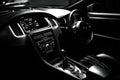 Modern black car interior. Royalty Free Stock Photo