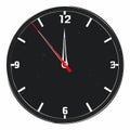 Modern Black Clock Countdown to Midnight Deadline Royalty Free Stock Photo