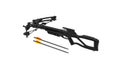 Modern black crossbow isolate on a white back. Quiet weapon for hunting and sports