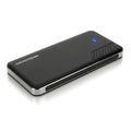 Modern Black Datastream Portable External Hard Drive (SSD HDD) for Digital Data Storage, Backup, and High-Speed Transfer, Isolated Royalty Free Stock Photo