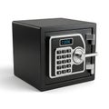 Modern black digital safe with keypad and handle Royalty Free Stock Photo