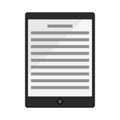 Modern black ebook tablet pc isolated on white vector.