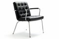 Modern Black Faux Leather Chair: Sleek Design and Ergonomic Comfort