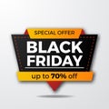 Modern black friday badge sale offer discount banner