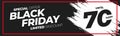 modern black friday discount horizonta banner with splash background design illustration