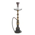 Modern black hookah isolated on white. 3D illustration