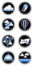 Modern black icons for storis