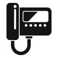 Modern black intercom system icon