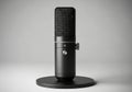 Modern black microphone on stand Royalty Free Stock Photo
