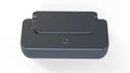 Modern black multifunction printer 3D rendering Royalty Free Stock Photo