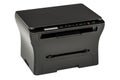 Modern black office multifunction printer MFP, 3D rendering