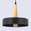 Modern black pendant lamp isolated on the white background Royalty Free Stock Photo