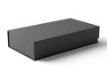 Modern black rectangle box isolated on white background Royalty Free Stock Photo