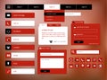 Modern black and red web ui elements Royalty Free Stock Photo