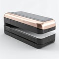 Modern Black and Rose Gold Office Stapler on White Background Studio Lighting Royalty Free Stock Photo