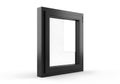 Modern black square mirror isolated on white background Royalty Free Stock Photo