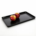 Modern Black Tray With Vibrant Red Apples On Display Royalty Free Stock Photo