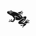 Modern black tree frog vector illustration isolated on a white silhouette Royalty Free Stock Photo