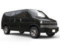 Modern black van - studio shot Royalty Free Stock Photo