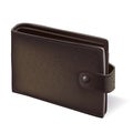 Modern black wallet with leather texture