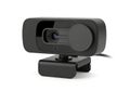 Modern black webcam with adjustable mount for computer video conferencing and streaming Royalty Free Stock Photo