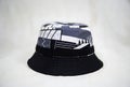 Modern Black and White Abstract Geometric Bucket Hat Royalty Free Stock Photo