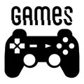 Modern black and white background for games streaming. Game backdrop with gamepad. Vector Royalty Free Stock Photo