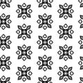 Modern black and white lace seamless pattern. Abstract geometry background for design of coloring book, fabric Royalty Free Stock Photo