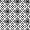 Modern black and white lace seamless pattern. Abstract geometry background for design of coloring book, fabric Royalty Free Stock Photo