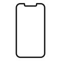 Vector illustration of a simple smartphone outline, perfect for icon or logo use Royalty Free Stock Photo