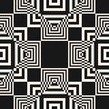 Modern black and white vector geometric seamless pattern. Repeat decorative design