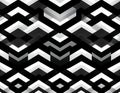 Modern black and white zigzag pattern with edgy design Royalty Free Stock Photo