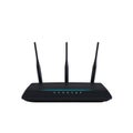 Modern black wireless router ready to connect to the internet Royalty Free Stock Photo