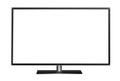 Modern blank flat screen TV set Royalty Free Stock Photo
