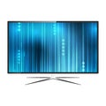 Modern blank flat screen TV set Royalty Free Stock Photo